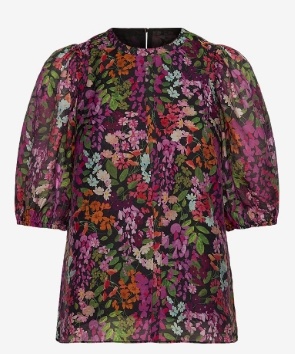 Ted Baker London Dames Ronde Hals Blouse, zwart