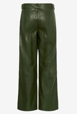Culture Dames PU-broek wide leg, groen