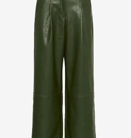 Culture PU-broek wide leg, groen