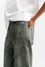 Ahlvar Gallery  Dames PU-broek imitatieleer, donkergrijs