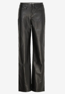 Ahlvar Gallery  Dames PU-broek imitatieleer, zwart