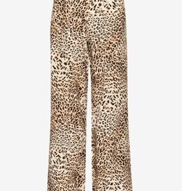 Gestuz Luipaardprint wijd broek, bruin