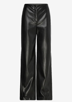 BOSS Dames PU-broek imitatieleer, zwart