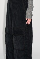 HOPE Dames Corduroy Wijde Broek, zwart