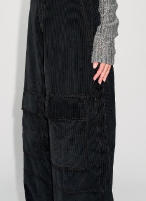 HOPE Dames Corduroy Wijde Broek, zwart