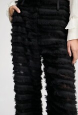 Munthe Dames Licht Transparante Wijde Broek, zwart