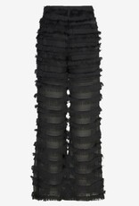 Munthe Dames Licht Transparante Wijde Broek, zwart