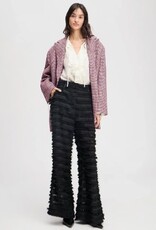 Munthe Dames Licht Transparante Wijde Broek, zwart