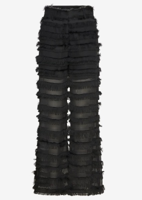 Munthe Dames Licht Transparante Wijde Broek, zwart