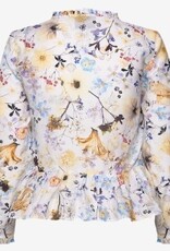 Munthe Dames Zijde Flora Blouse, creme