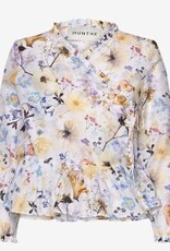 Munthe Dames Zijde Flora Blouse, creme