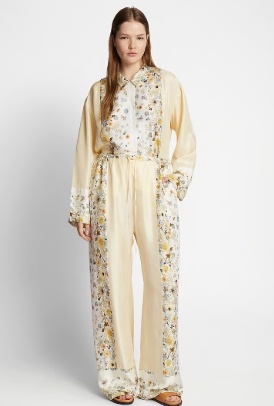 Munthe Dames Zijde Flora Blouse, creme