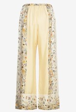 Munthe Dames Zijden Flora Wijde Broek, creme