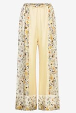 Munthe Dames Zijden Flora Wijde Broek, creme