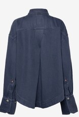 BOSS Dames Getailleerde Oversized Blouse, blauw