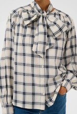 Part Two Dames Geruite Blouse, blauw