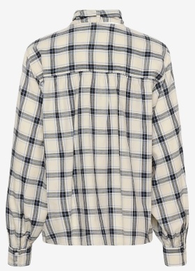 Part Two Dames Geruite Blouse, blauw