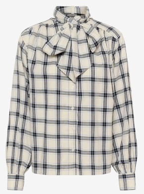 Part Two Dames Geruite Blouse, blauw