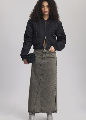 Gestuz Dames Knielange Rok, grijs