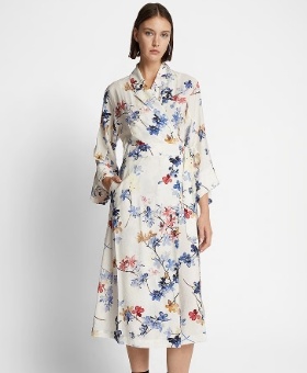 Munthe Dames Midi  Flora jurk, multicolour