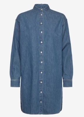 Lauren Ralph Lauren Dames Spijker Shirtjurk , blauw