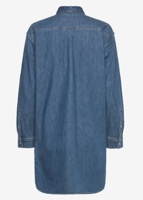 Lauren Ralph Lauren Dames Spijker Shirtjurk , blauw