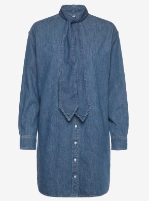 Lauren Ralph Lauren Dames Spijker Shirtjurk , blauw