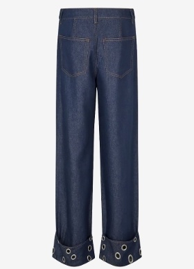 mbyM Dames Wijde Spijkerbroek, blauw