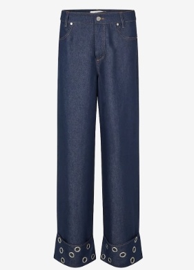 mbyM Dames Wijde Spijkerbroek, blauw