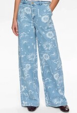 Nümph Dames Wijde Spijkerbroek, blauw