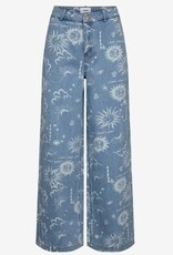 Nümph Dames Wijde Spijkerbroek, blauw