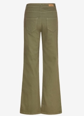 Saint Tropez Dames Wijde Spijkerbroek, legergroen