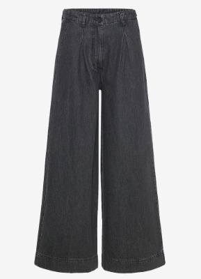 Rue de Tokyo Dames Wijde Jeans, zwart