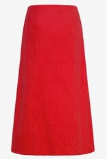 nué notes Dames Lange Corduroy Rok, rood