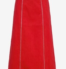 nué notes Dames Corduroy Rok, rood