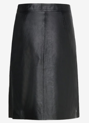 Munthe Dames Leren Rok, zwart