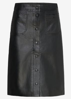 Munthe Dames Leren Rok, zwart