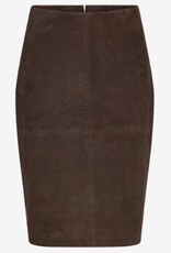 2NDDAY Dames suède Leren Rok, bruin