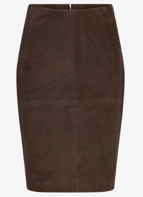 2NDDAY Dames suède Leren Rok, bruin