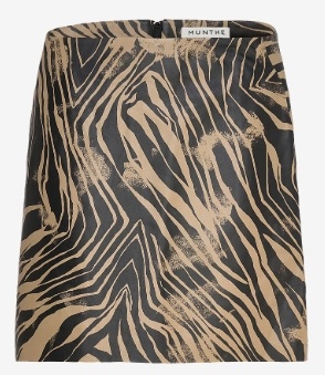 Munthe Dames Korte Leren Rok, bruin