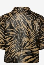 Munthe Dames Leren Overhemd , bruin