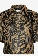 Munthe Dames Leren Overhemd , bruin