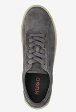 HUGO Heren Lage Suèdeleer Sneakers, grijs