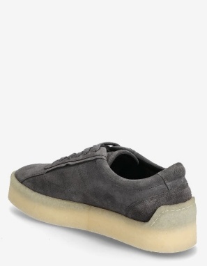 HUGO Heren Lage Suèdeleer Sneakers, grijs