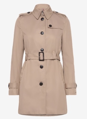 Tommy Hilfiger Dames COTTON SB HOODED Trenchcoat, beige