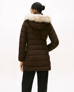 Tommy Hilfiger  Dames winterjas, donkerbruin