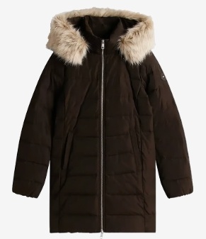 Tommy Hilfiger  Dames winterjas, donkerbruin