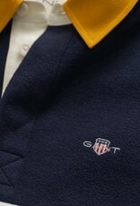 GANT Rugby Heren Lange Mouwen Poloshirt, blauw