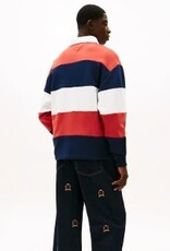 Tommy Jeans Rugby Heren Lange Poloshirt, blauw