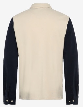 Morris Rugby Heren Lange Poloshirt, creme